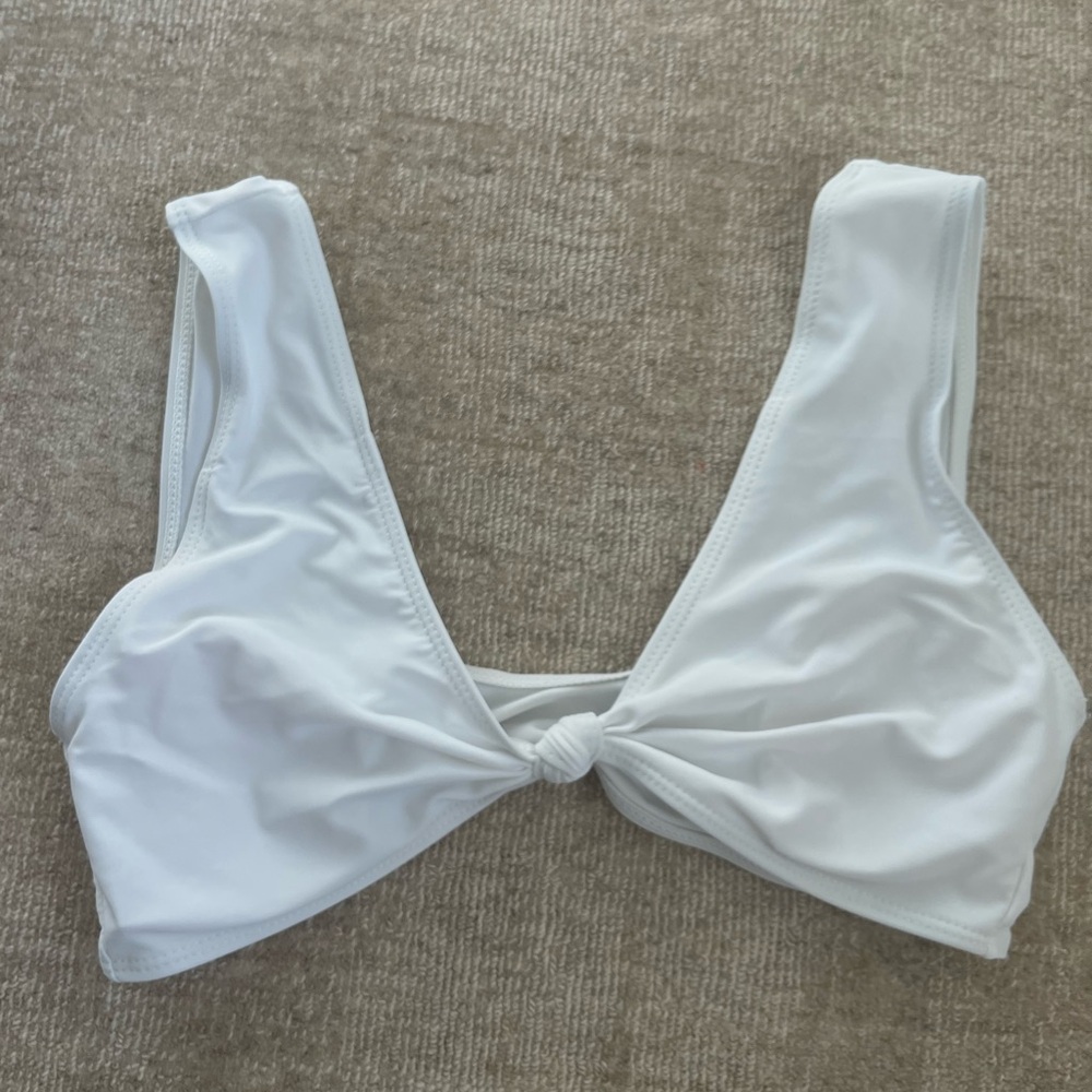 White tie bikini top